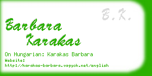 barbara karakas business card